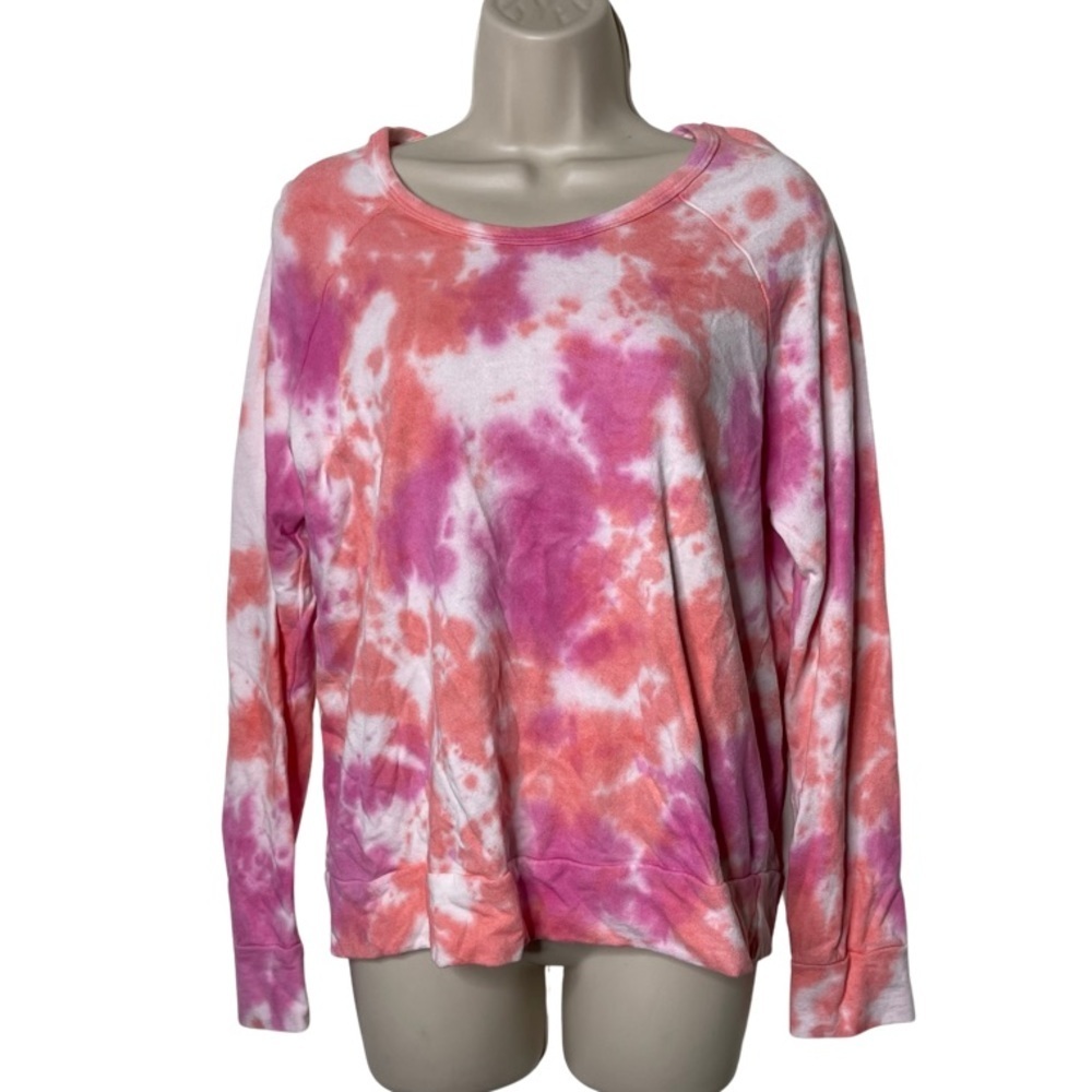 Sundry Crewneck Tie Dye Sweatshirt Women's Orange and Pink Size 1 US S
